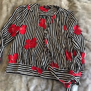 Madwell wrap tie blouse